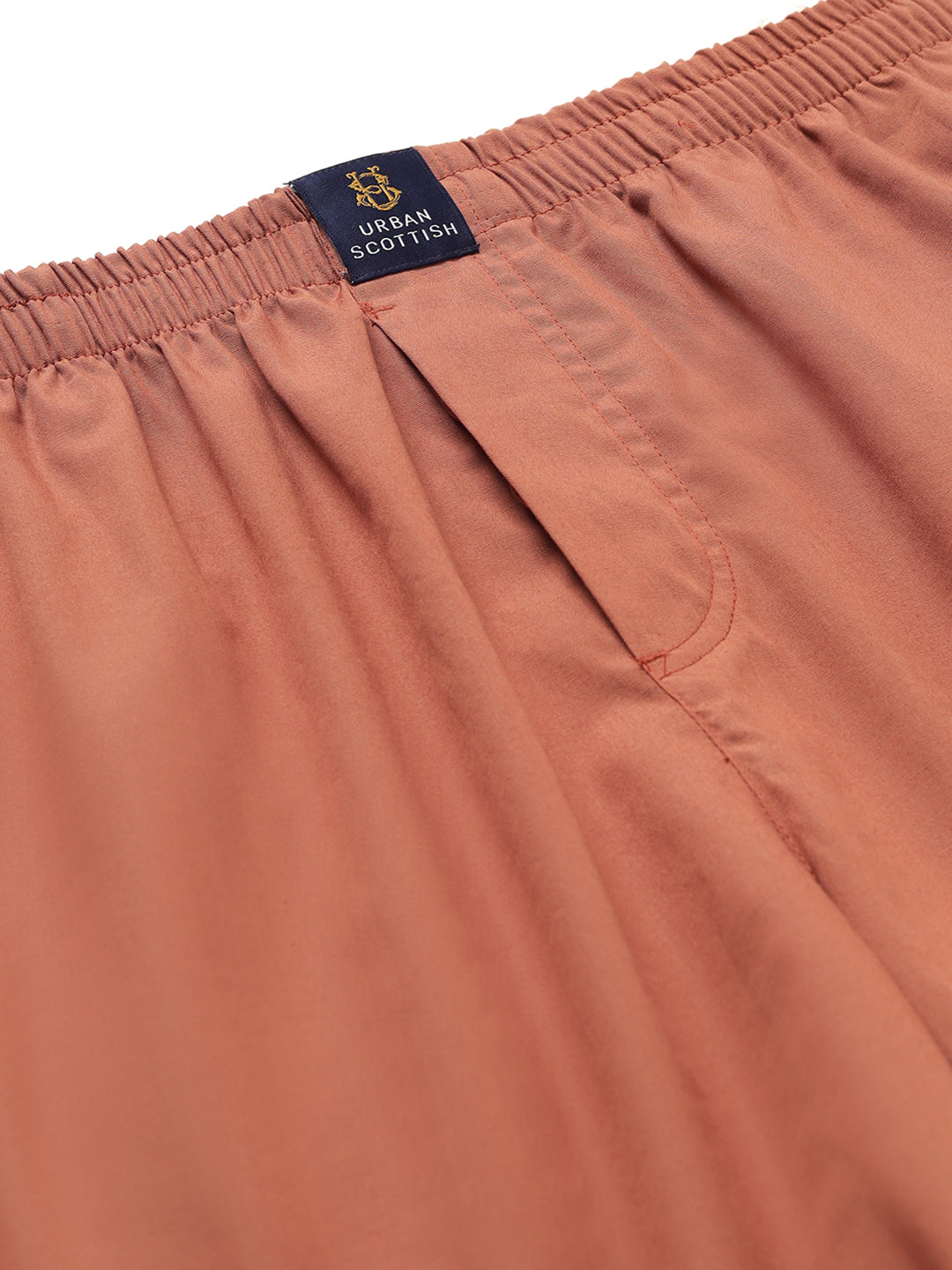 Men's Cotton Brown Pyjama Regular Fit with Side Pockets
