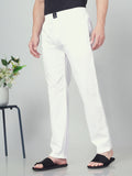 Men's Cotton White Pyjama Regular Fit with Side Pockets