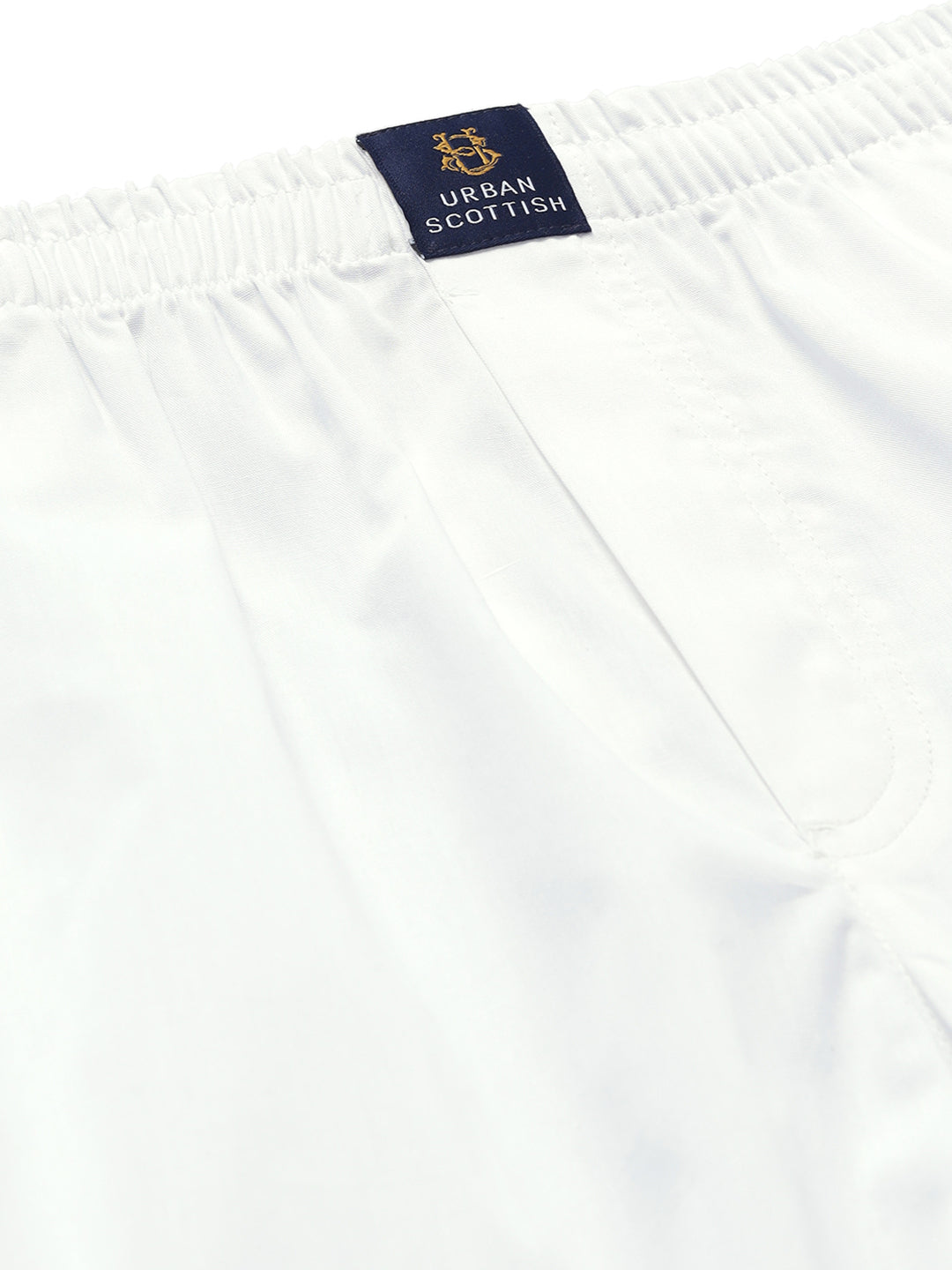 Men's Cotton White Pyjama Regular Fit with Side Pockets