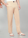 Men's Cotton Beige Pyjama Regular Fit with Side Pockets