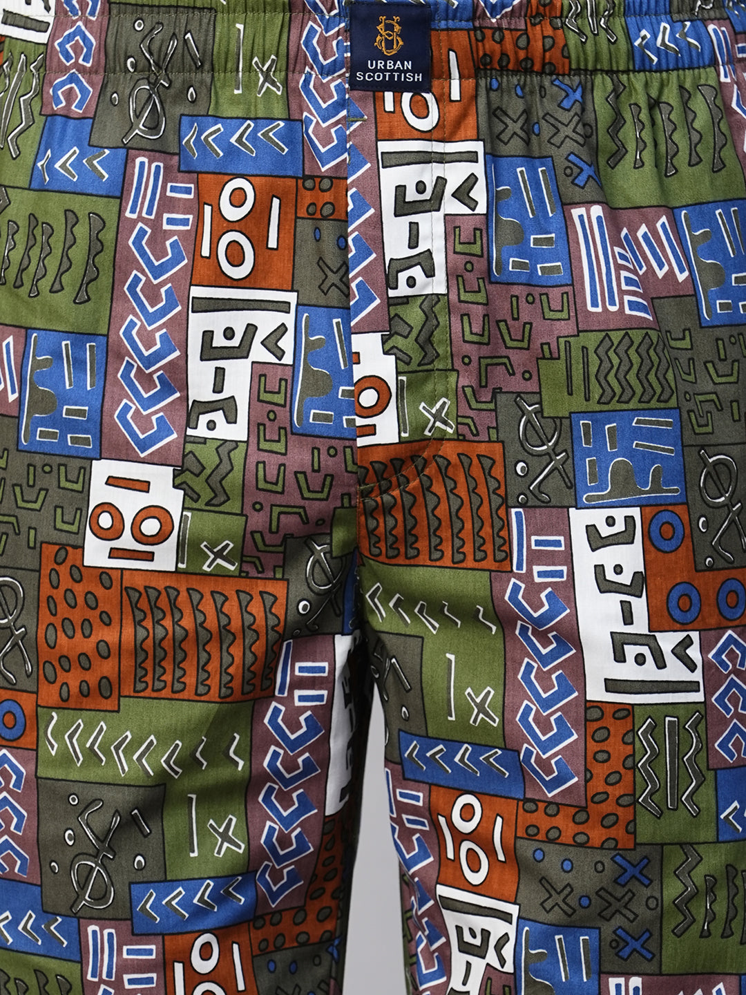 Men's Printed, Multicolor, Cotton, Regular Fit, Elasticated, Waistband, Pyjama  With Side Pockets